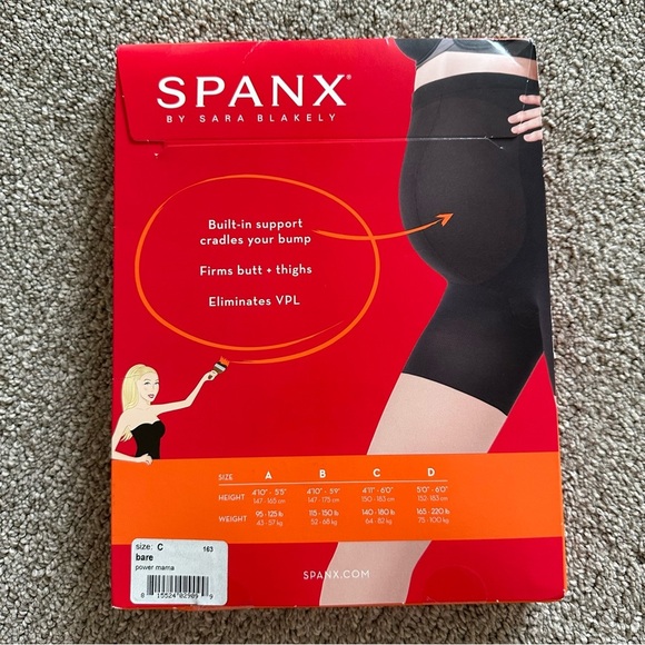 Spanx Sheers All Day Support Bare Size C Tummy Support Pantyhose - Picture 3 of 5